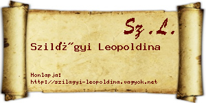 Szilágyi Leopoldina névjegykártya