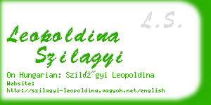 leopoldina szilagyi business card